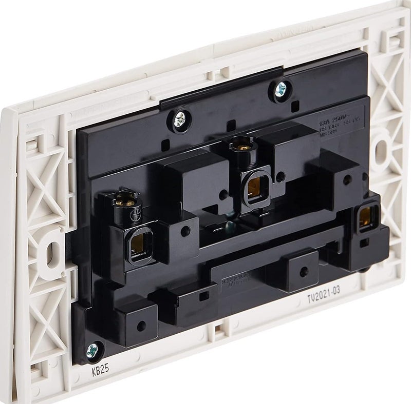 Schneider Electric AvatarOn Gold Hairline Double Switched Socket - Image 2